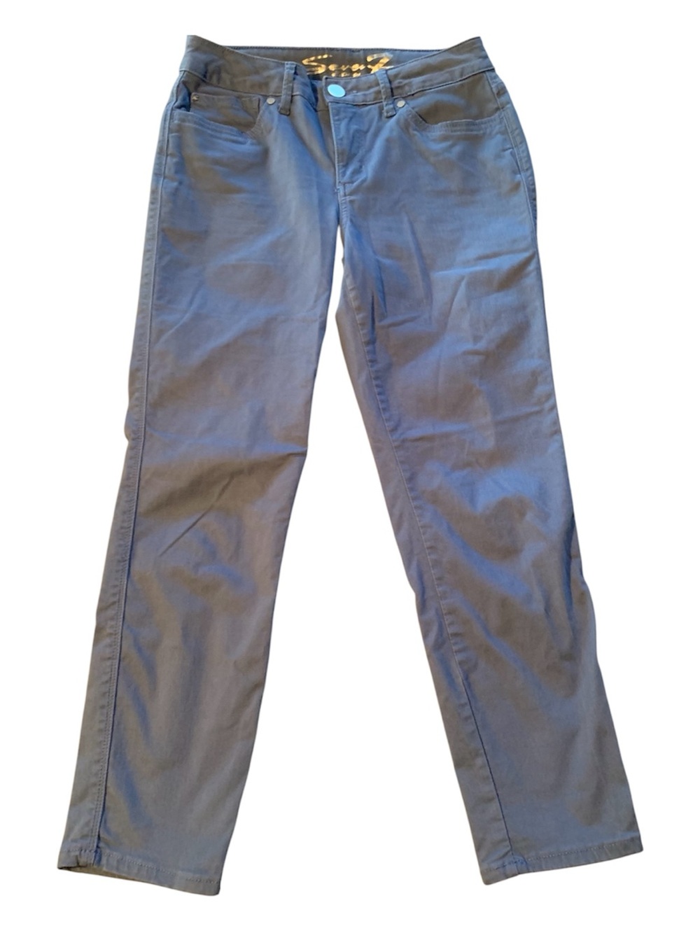 Seven7 High Rise Skinny Crop Jeans, Size 4 - Slate Blue